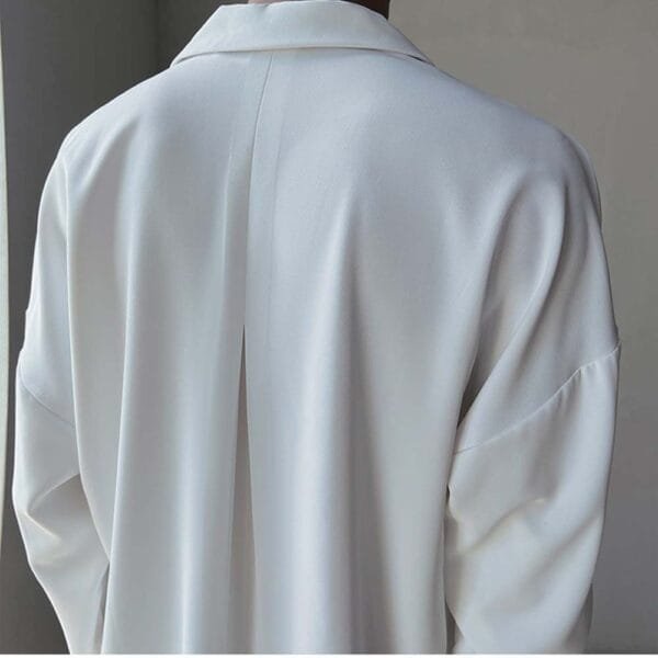 SIGMA XULE-Cuban collar apricot shirt men's long-sleeved - Image 5